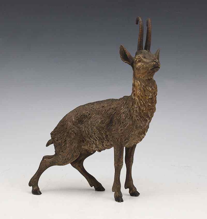 Appraisal: COLD PAINTED AUSTRIAN BRONZE ANTELOPE After Franz Bergman and of