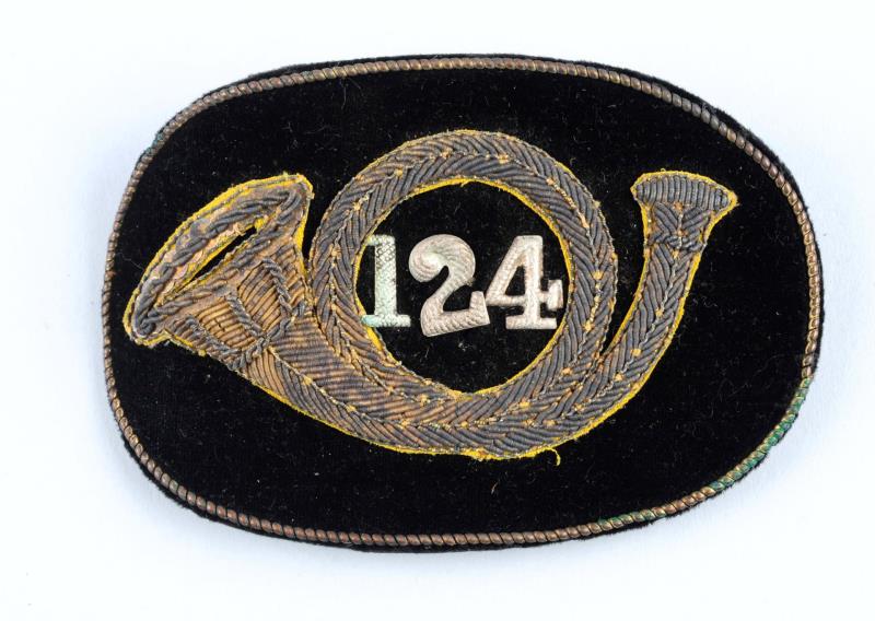 Appraisal: th P V Officer's Hardee Hat Insignia Charles W Roberts