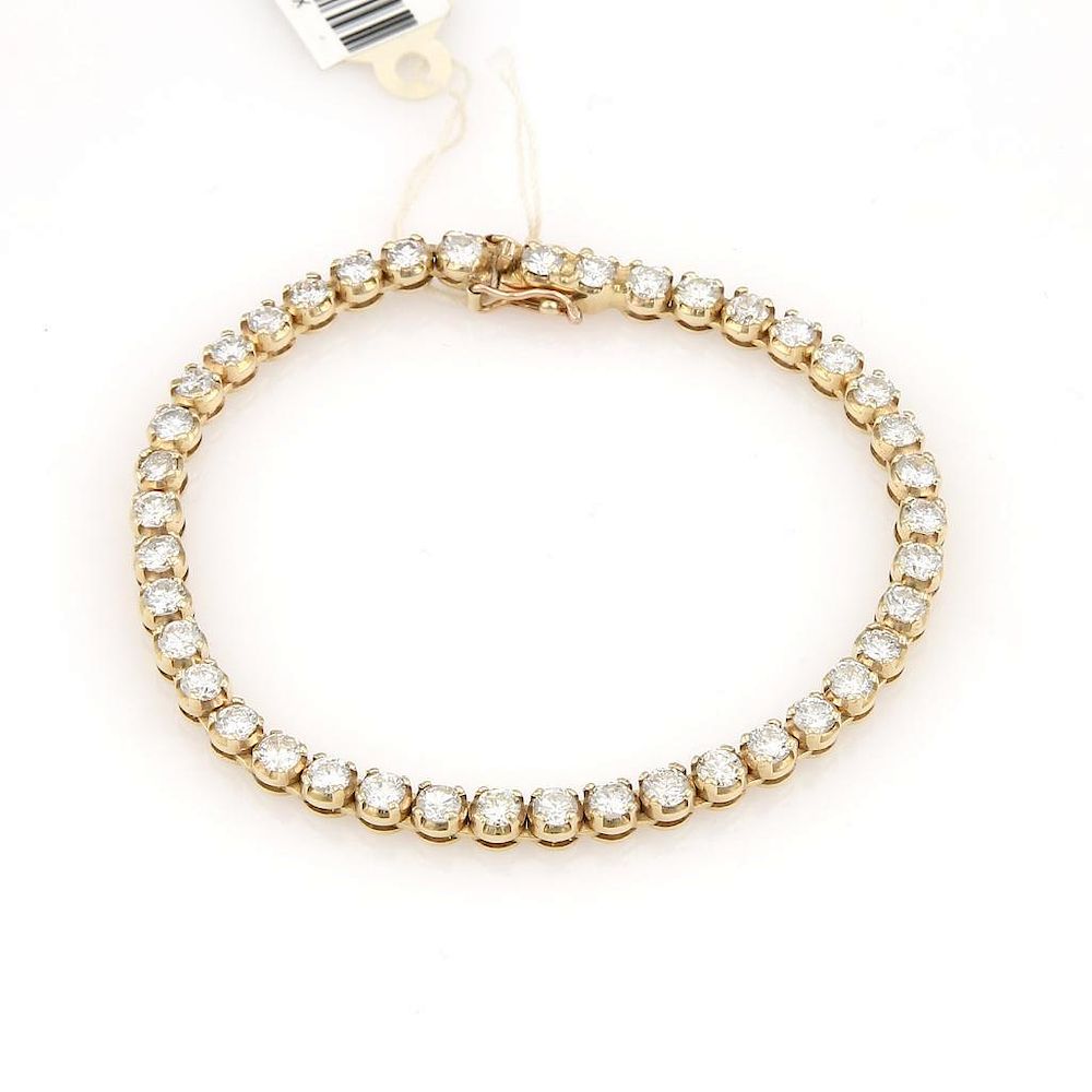 Appraisal: Kt Yellow Gold Cttw Tennis Bracelet Kt Yellow Gold Cttw