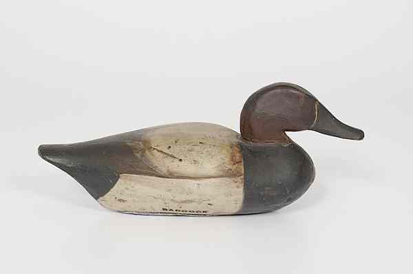 Appraisal: Babcock Carved Duck Decoy A carved and painted duck decoy