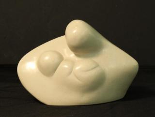 Appraisal: Modernist Abstract Figural Mother Child An Alva Museum replica the