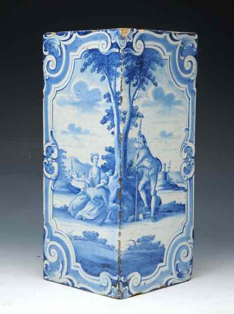 Appraisal: A GERMAN FAIENCE STOVE TILE mid th Century probably Nuremburg