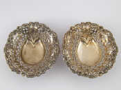 Appraisal: A pair of late Victorian pierced silver bonbon dishes on