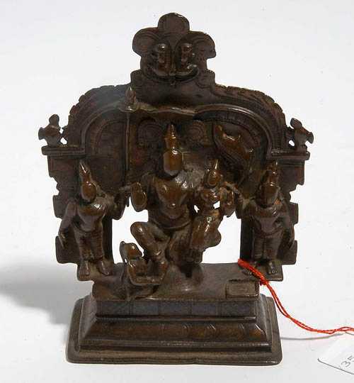 Appraisal: DARK BRONZE UMAMAHESHVARA India th century H cm Berti Aschmann