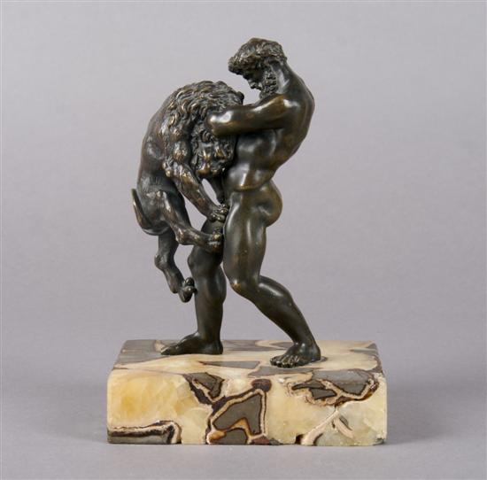 Appraisal: A Continental Bronze Figural Group Height overall inches