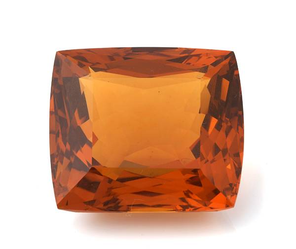 Appraisal: Synthetic Citrine Suitable for use as a cabinet specimen and