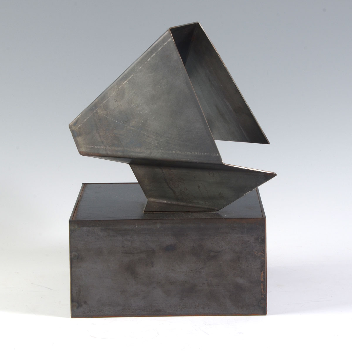 Appraisal: MODERN WELDED METAL TABLE SCULPTURE Measures approximately '' in height