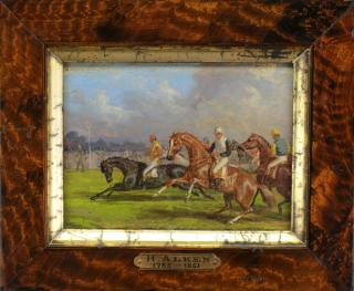 Appraisal: Henry Thomas Alken UK - Oil on cardboard painting of