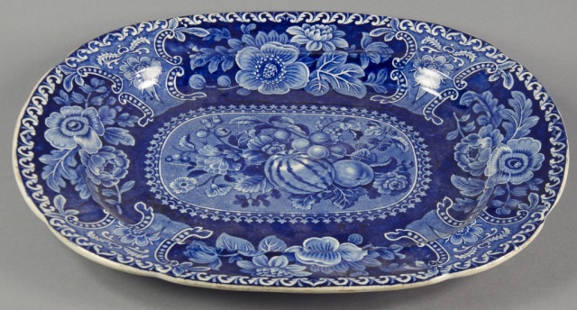 Appraisal: Staffordshire Stubs Kent Transferware PlatterCirca English Having rich blue and