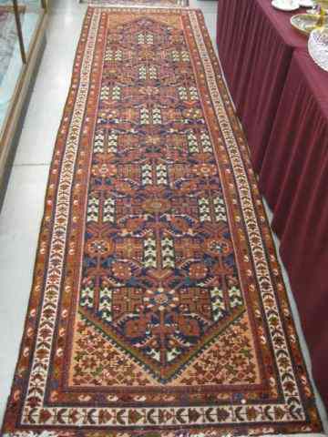 Appraisal: Malayer Persian Handmade Runner stylized floral designs primilary reds blues