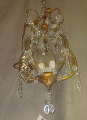 Appraisal: Cut Crystal Hallway Chandelier