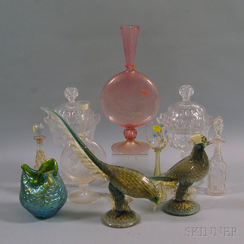 Appraisal: Ten Pieces of Miscellaneous Glass th and th century including