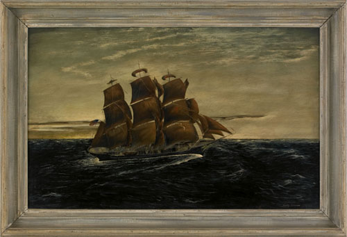 Appraisal: Barclay Lawrence Jacob Rubincam American - oil on masonite ship