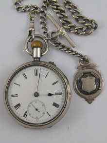 Appraisal: A silver open face keyless pocket watch hallmarked Birmingham on