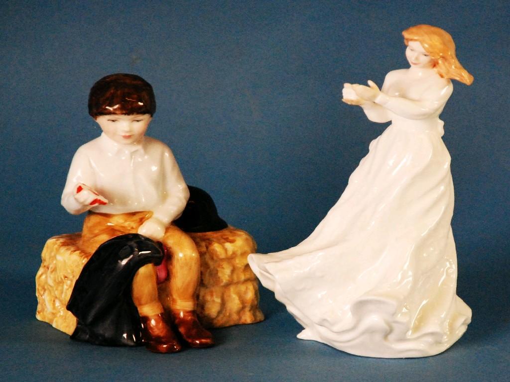 Appraisal: TWO ROYAL DOULTON CHINA FIGURES 'FIRST PRIZE' HN cm high