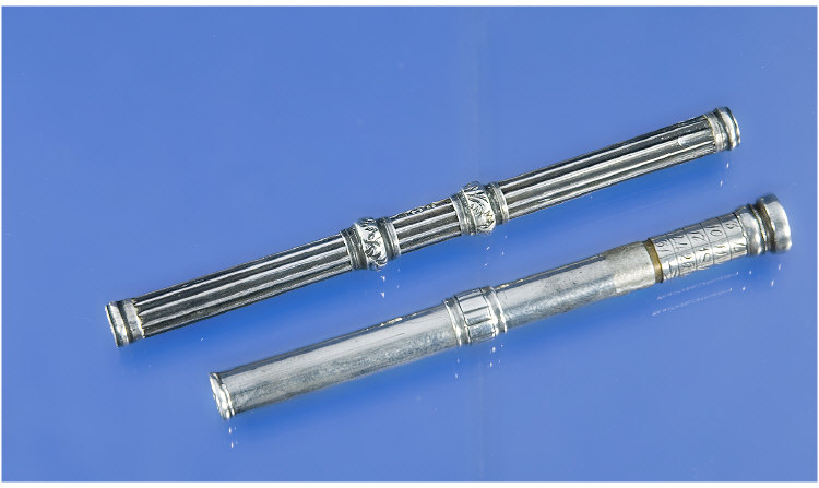 Appraisal: A double ended pen pencil in the reeded design very