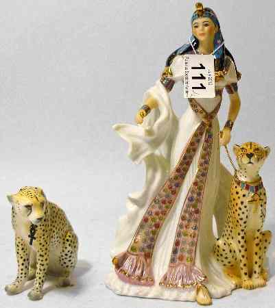 Appraisal: Royal Worcester figure Nefertari with a separate Leopard