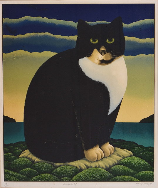 Appraisal: MARTIN LEMAN TH CENTURY 'Caroline's Cat' signed titled dated '