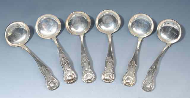 Appraisal: A SET OF SIX WILLIAM IV SCOTTISH KINGS PATTERN TODDY