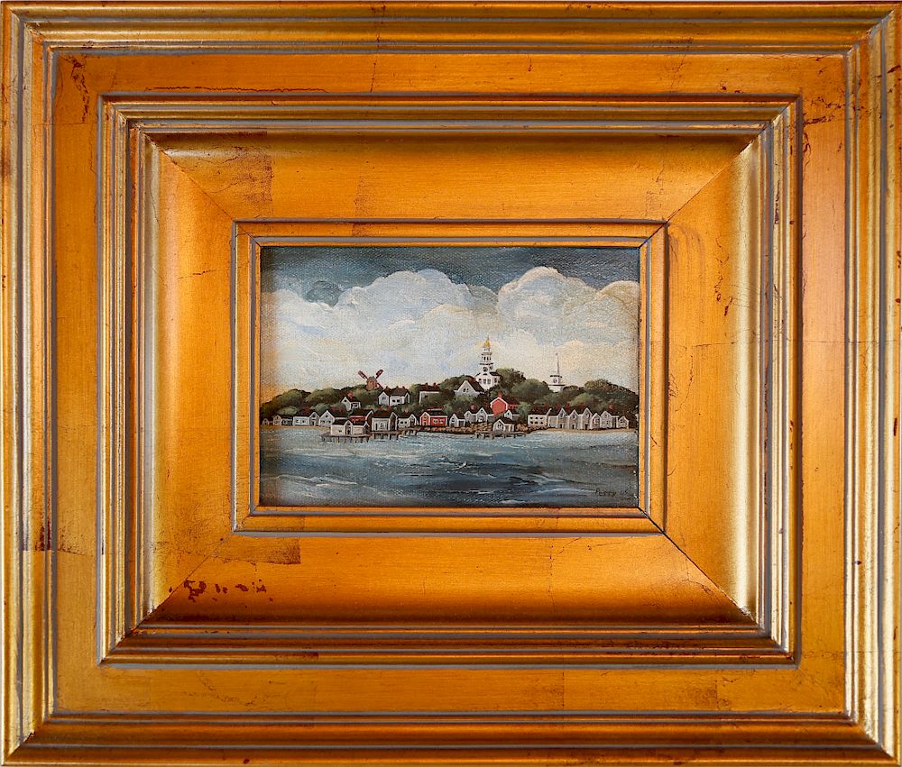 Appraisal: Jean E Petty Oil on Canvas Nantucket Island Exclusive on