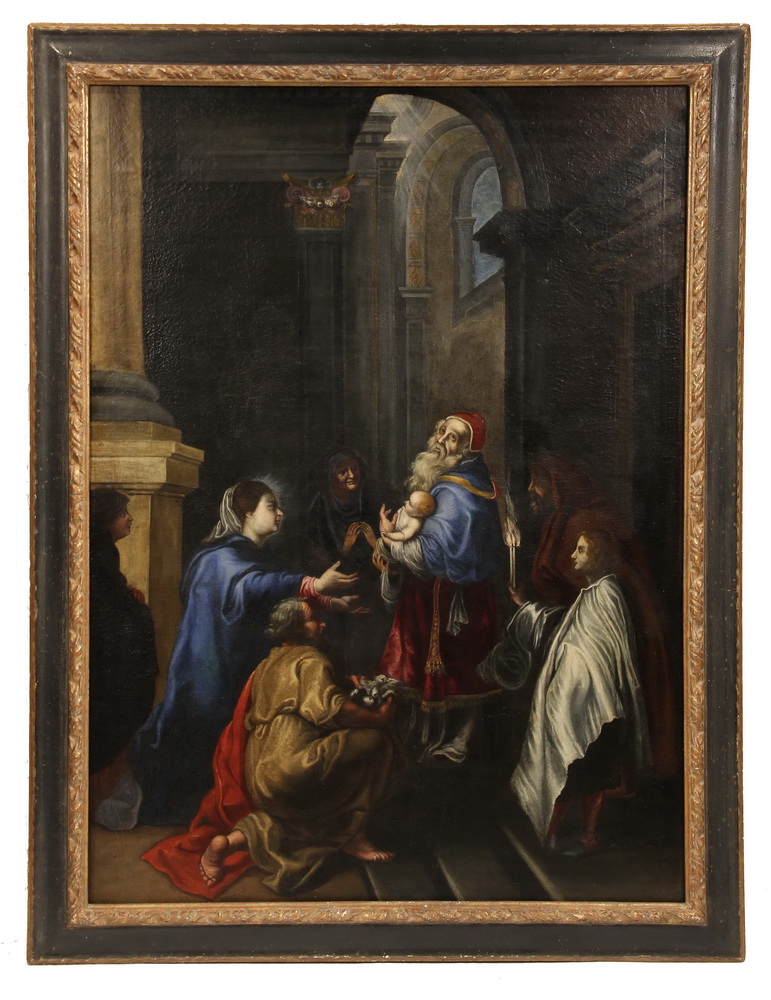 Appraisal: MONUMENTAL OIL ON CANVAS - Italian Old Masters Presentation of