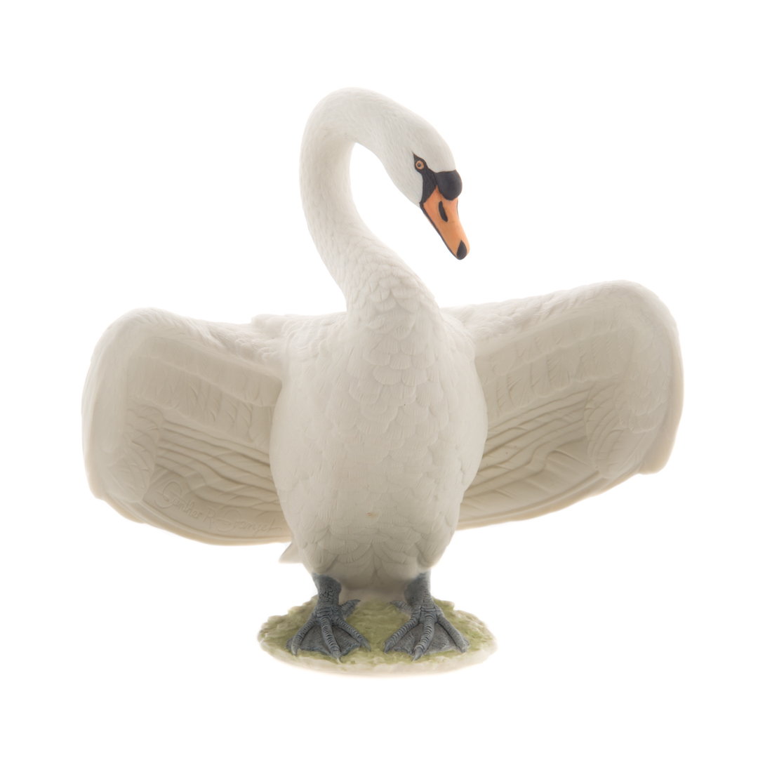 Appraisal: Hutschenreuther bisque figure Noble Swan designed Gunther Granget in H