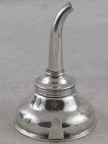 Appraisal: A silver two piece wine funnel hallmarked for Dublin approx