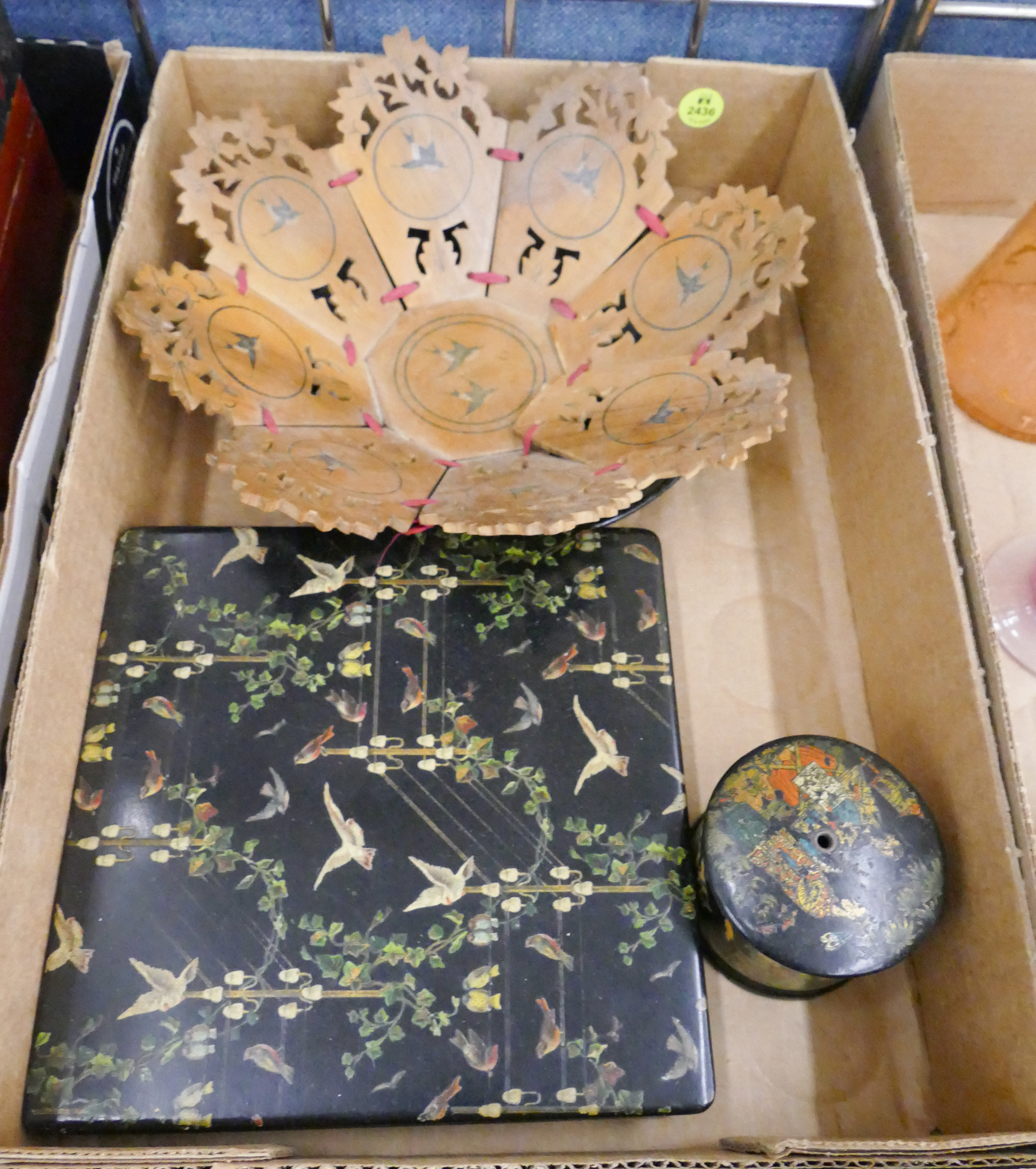 Appraisal: Box Victorian Paper-mache Boxes Etc