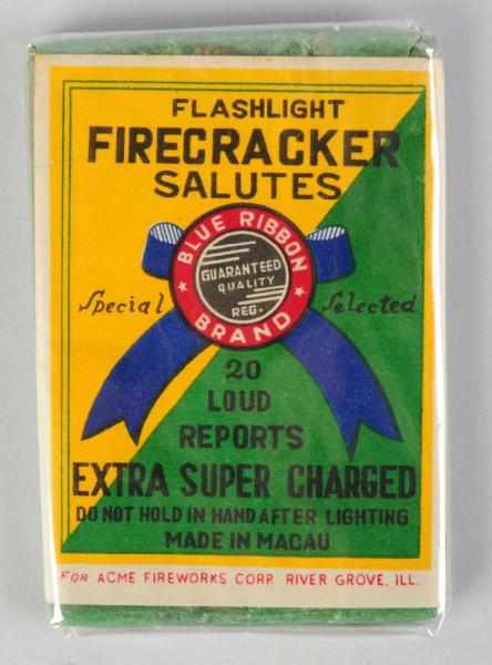 Appraisal: Blue Ribbon -Pack Firecrackers Class For Acme Fireworks Corp in