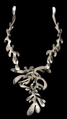 Appraisal: Sterling seaweed necklace unmarked or better tested overall length in