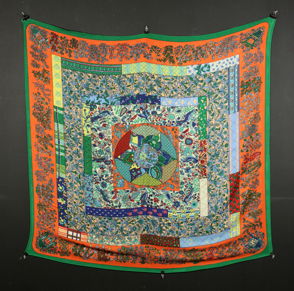 Appraisal: - Hermes Scarf Hermes scarf cashmere silk with box and