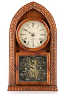 Appraisal: J C Brown Forestville Beehive Ripple Front Clock Forestville Manufacturing