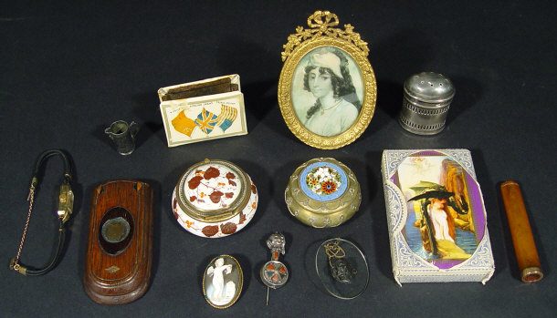 Appraisal: Selection of objects of virtue including an oval portrait miniature