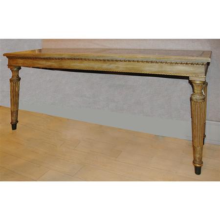 Appraisal: Louis XVI Style Marble Top Painted Console Estimate -