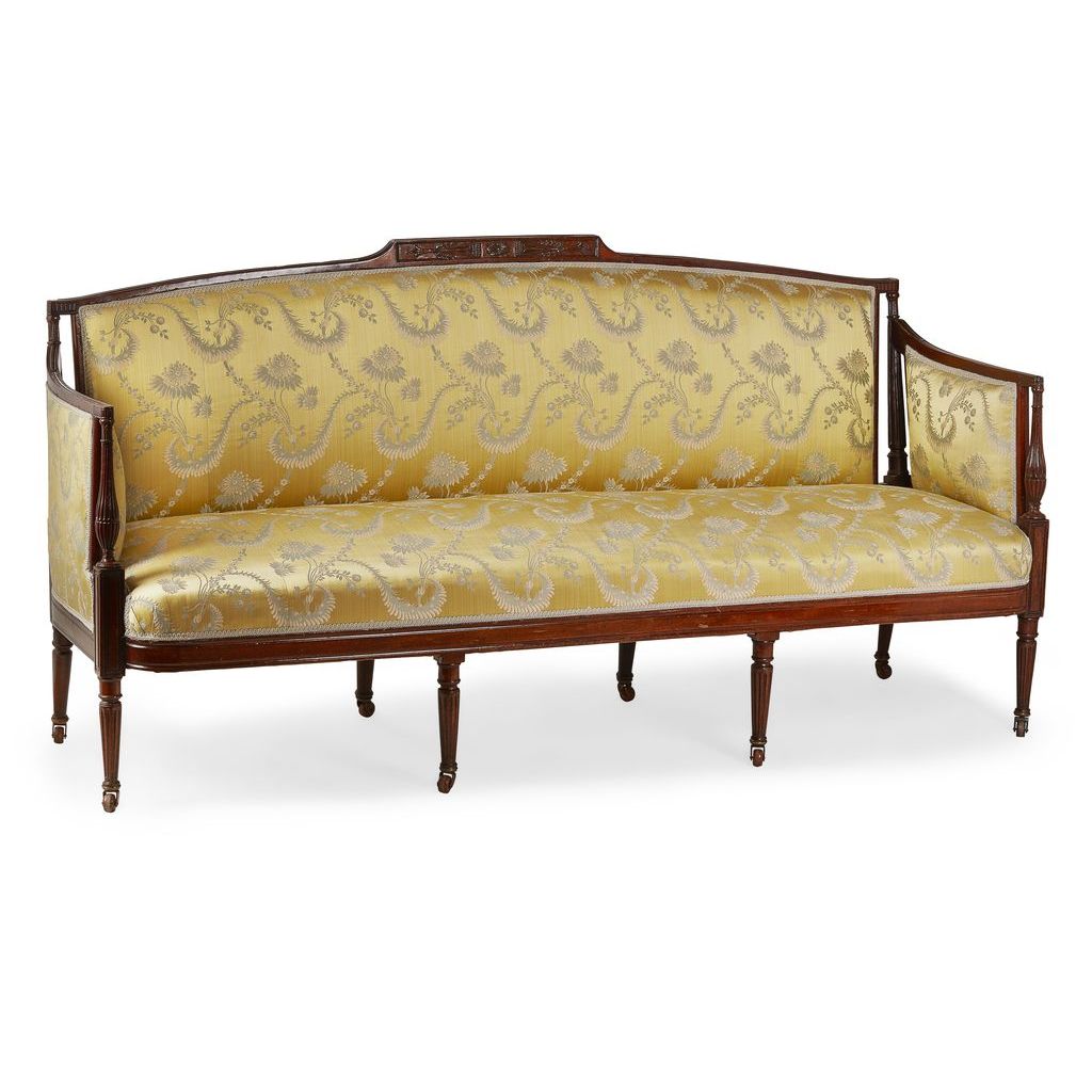 Appraisal: LATE GEORGE III MAHOGANY SOFA EARLY TH CENTURY the low