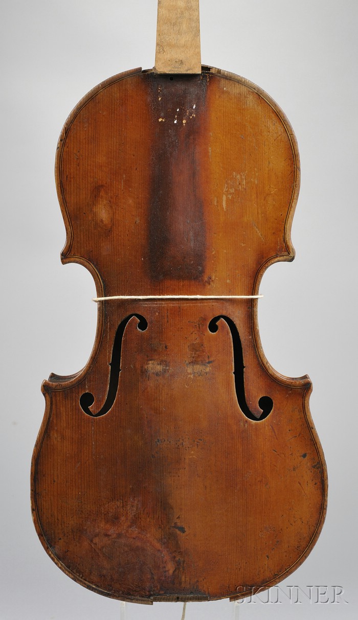 Appraisal: German Violin c unlabeled length of back mm