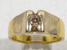 Appraisal: A gents carat white and yellow gold solitaire diamond ring