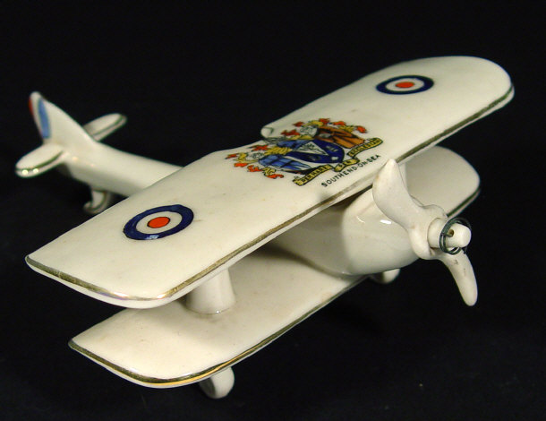 Appraisal: Carlton military crested china aeroplane with Southend on Sea crest