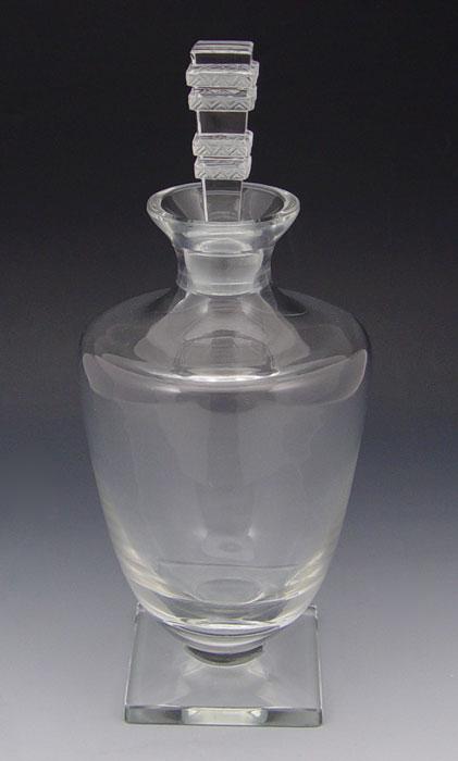 Appraisal: LALIQUE ''ARGOS'' FRENCH CRYSTAL DECANTER With original sculptural stopper Signed