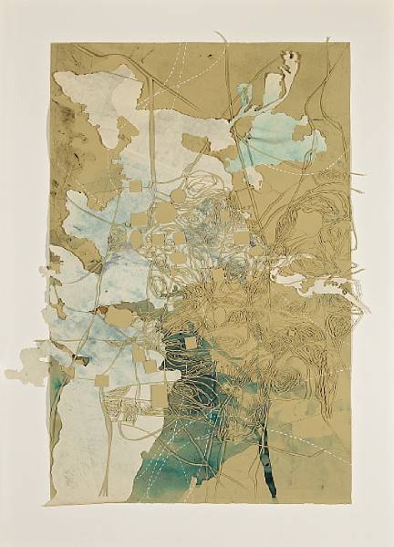 Appraisal: Val Britton American born Our Ongoing Excavation ink collage and