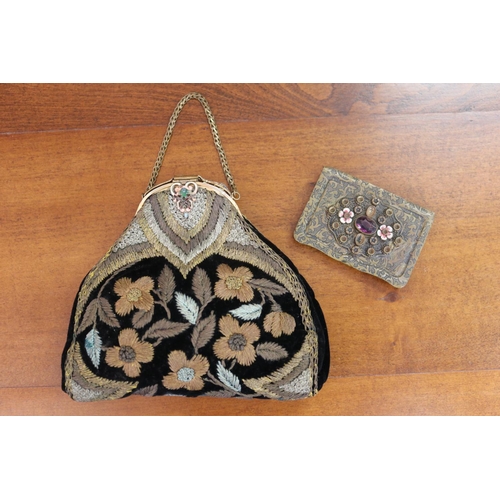 Appraisal: French purse with cigarette case purse approx cm H x