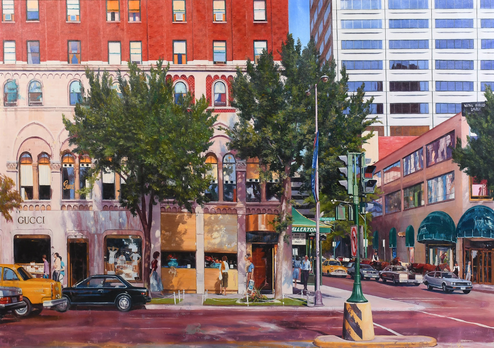 Appraisal: NELSON William American b Chicago Street Scene Oil Canvas ''