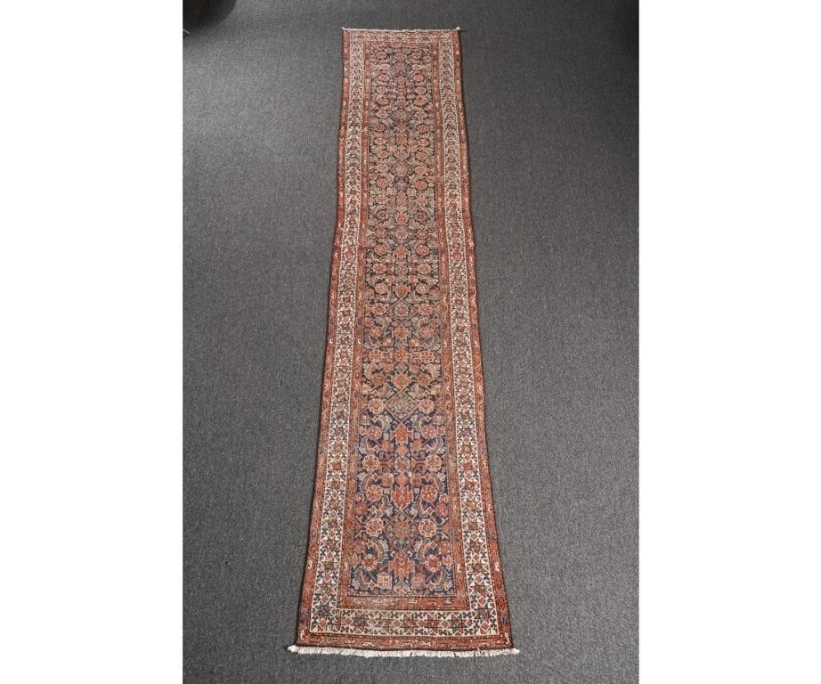 Appraisal: Antique Bijar hall runner ' x ' Condition Wear and