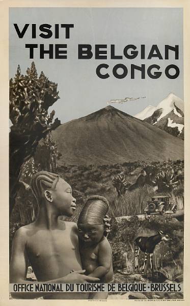 Appraisal: A Belgium Congo poster ca height in