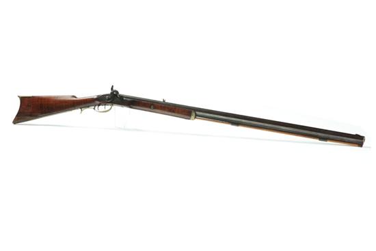 Appraisal: PERCUSSION LONG RIFLE American mid th century Walnut half stock