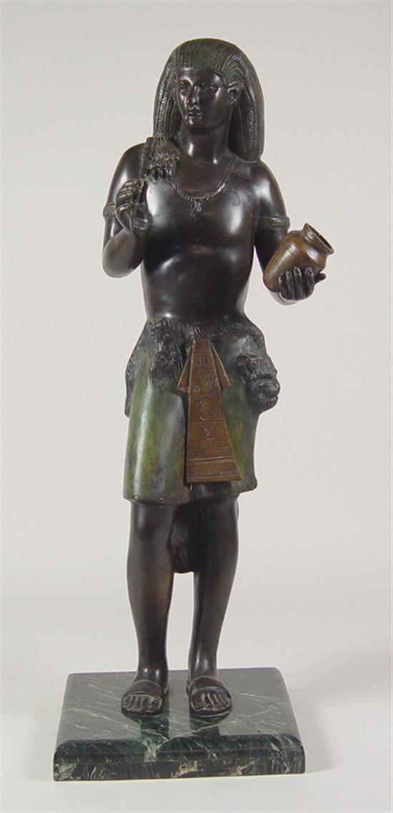 Appraisal: Bronze of Egyptian Noble Cast bronze of young Egyptian nobleman