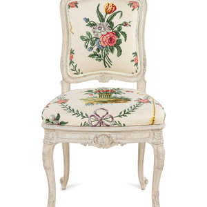 Appraisal: A Louis XV Style Painted Side Chair th Century Height