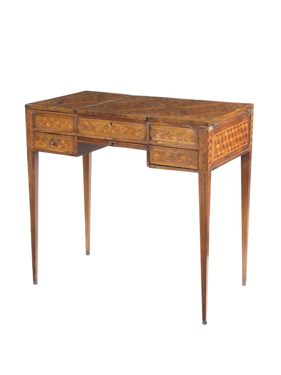 Appraisal: A Louis XVI provincial cube parquetry poudreuse