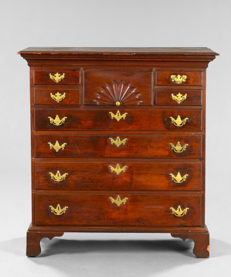 Appraisal: Good Early American Chippendale Cherrywood Chest of Drawers probably Connecticut