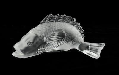 Appraisal: A Baccarat Fish Paperweight Cast glass figure with frosted finish